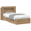VidaXL vidaXL Bed Frame with Storage Artisan Oak 90 x 200 cm Engineered Wood 3