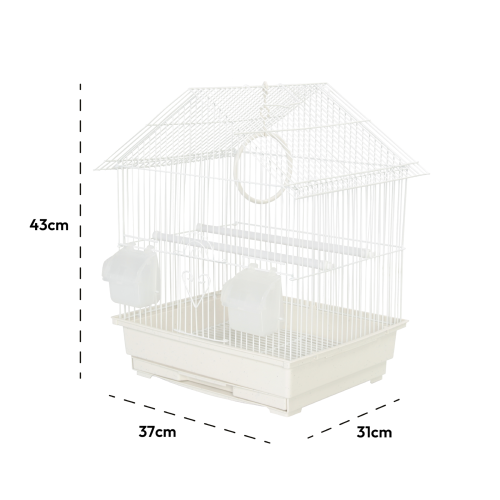 KCT KCT Lima Small Exotic Portable Bird Cage - White 2