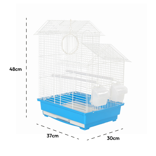 KCT KCT Santiago Small Exotic Portable Bird Cage - Blue 2