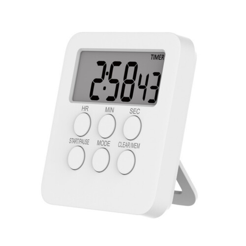 Digital Kitchen Timer with Mutelound Alarm ,3 in 1 Multifunctional Clock Alarm Count Updown Timer,24-hours Memory Function Magneti