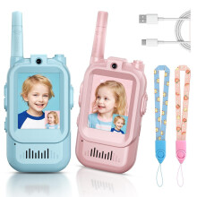 Video Walkie Talkies for Kids, Video Walkie Talkies for 3-9 Years Old Boys and Girls, Outdoor Toys Garden Games Birthday Gifts