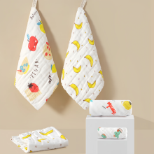 Squares Tvättlappar Muslin Spädlappar för 6 lager 100 mjuka bomullsdukar 30x30 cm 10-pack slumpmässigt mönster