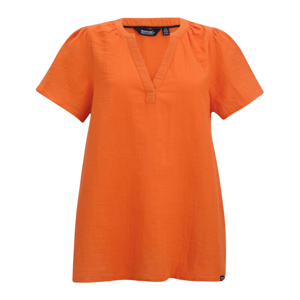 Regatta (12 Uk, Tangerine Tango) Womens/Ladies Selen Short-Sleeved Shirt