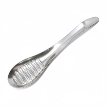 Râpe-cuillère à légumes en acier inoxydable (1 pièce), compatible avec la plupart des éviers de cuisine.