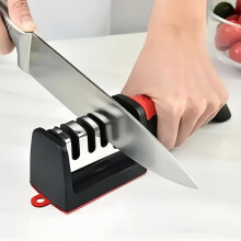 Affûteur de couteaux professionnel en céramique diamantée (1 pièce), outil d'affûtage de couteaux de cuisine en 4 étapes avec angle et