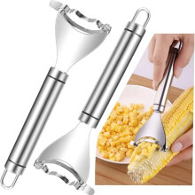 2 éplucheurs à maïs, raboteuse, éplucheur à maïs en acier inoxydable pour épis de maïs, outil pour retirer les grains de maïs