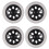 4 PCS Black White Plastic Core Foam Shopping Trolley Cartwheel Casters 1
