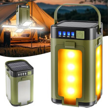Solární kempingová světla dobíjecí, 2000mah LED multifunkční 4listá skládací kempingová lampa pro venkovní použití ipx4 stanová lamp