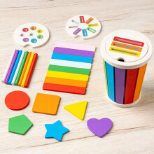 Montessori-Spielzeug für Kinder: Farbsortierspielzeug aus Holz, geeignet für Kinder von 12 bis 36 Monaten, pädagogisches Lernspielzeug