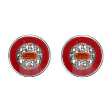 2X Round LED 4 in 1 Truck Tail Light 12-24V Dynamic Tail Turn Signal Reverse Rear Brake Stop Light for Trailer Lorry RV