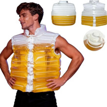Jas gevuld met bier, grappige transparante jas met bierthema, origineel ontwerp, hoogwaardig materiaal, duurzaam en gemakkelijk te Inst