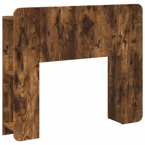VidaXL vidaXL Headboard Cabinet with Storage Smoked Oak Engineered Wood 2