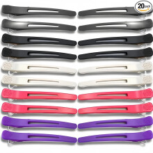 20 Haarspangen zum Abteilen von Haarpartien – 43 professionelle Haarspangen mit Silikonband, sanfter, abriebfester Halt für dickes Haa