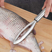 Fischschuppenentferner, Fischschuppenschaber aus Edelstahl 304, ergonomisches Griffdesign zum Abschälen von Schuppen
