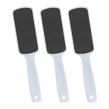 Voetvijl voor dode huidcellen - Dubbelzijdige pedicurevijl voor het verwijderen van eelt en het herstellen van hielen - Set van 3, wit