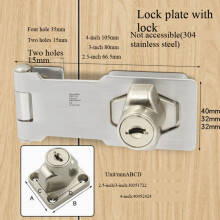 1 stuk 105 mm slotgrendel/deurbout/sluiting met hangslot en sleutels, geschikt voor kasten, lades en deuren.