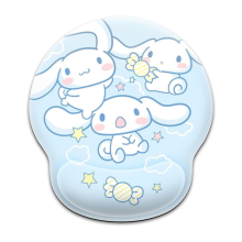 Alfombrilla de ratón con soporte para la muñeca, alfombrillas ergonómicas bonitas con base para la decoración de la oficina en casa par