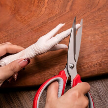 Tijeras de cocina afiladas multiusos de acero inoxidable para cortar tela, tijeras para el hogar, herramienta de corte de papel para br