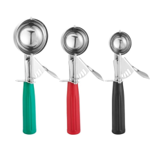 Juego de cucharas para helado y galletas, cucharón multitamaño, cuchara profesional de acero inoxidable 188 para cupcakes.