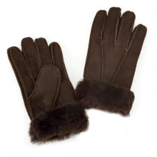 (M, Brown) Eastern Counties Leather Womens/Ladies Sheepskin Winter Gloves