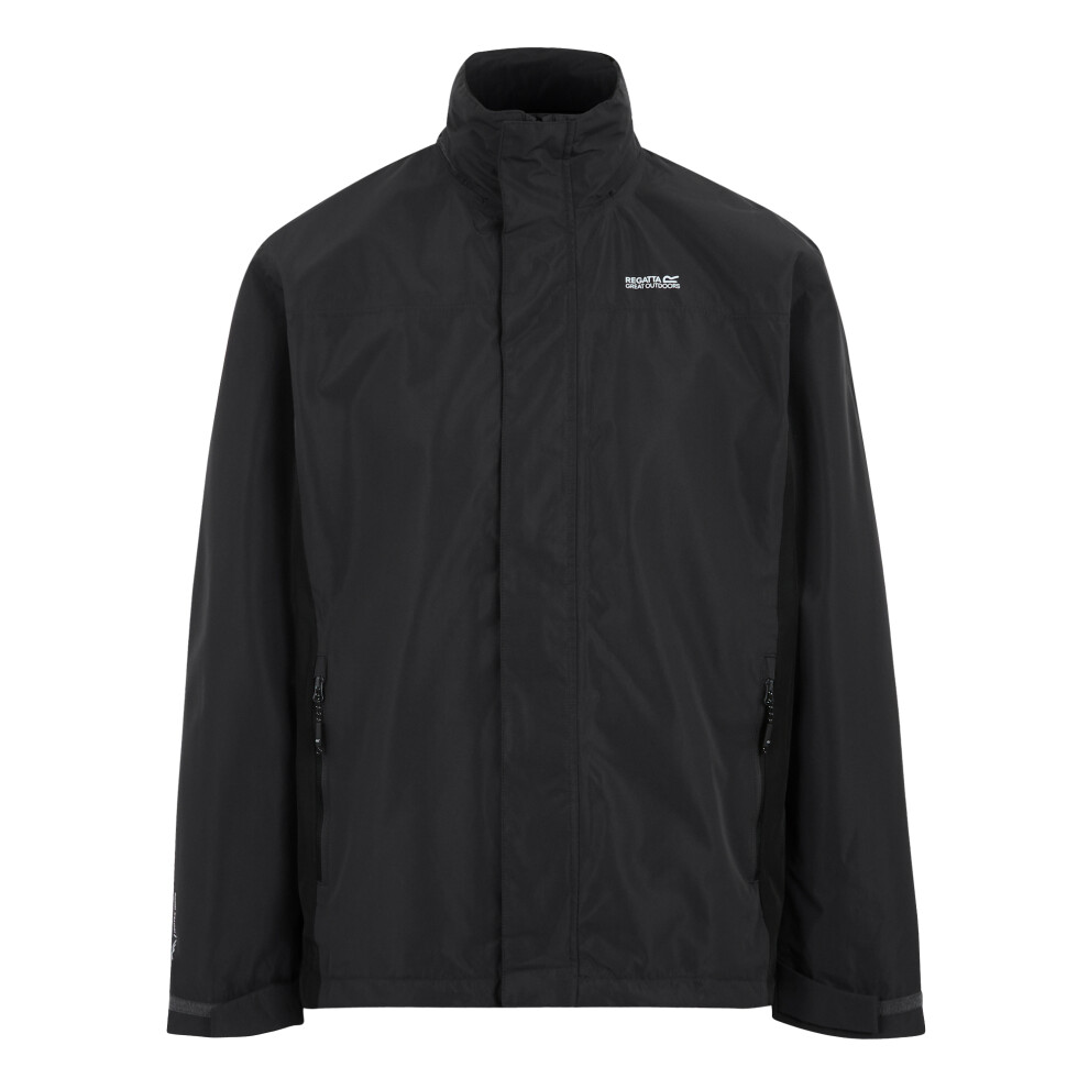 Regatta (S, Ash/Black) Mens Matt Ii Waterproof Jacket