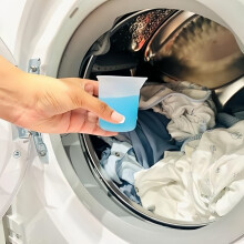 Szilikon adagolópoharak, mérőpohár adagoló mosáshoz, 50 ml, 100 ml, 150 ml, szilikon mérőpoharak, mosóporhoz alkalmasak