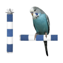 Parrot Perch,15cm Bluewhite Color Bird Perch Stand Birdcage Scrub Stand Bar for Bird Parrot Budgies Parakeet Cockatiels Conure Lov