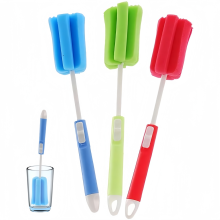 3-piece Set Washing Up Sponge with Handle, Soft Dishwashing Foam Cleaning Brushes for Cups Mugs, Cup Cleaner