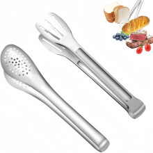 Pinze da cucina, pinze per griglia in acciaio inossidabile, pinze per servire al barbecue