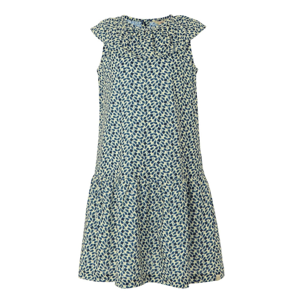 Regatta (7-8 Years, Blue) Girls Orla Kiely Jasmine Flower Sleeveless Dress