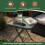 Folding Glass Garden Side Table 45cm 3