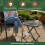 Folding Glass Garden Side Table 45cm 5