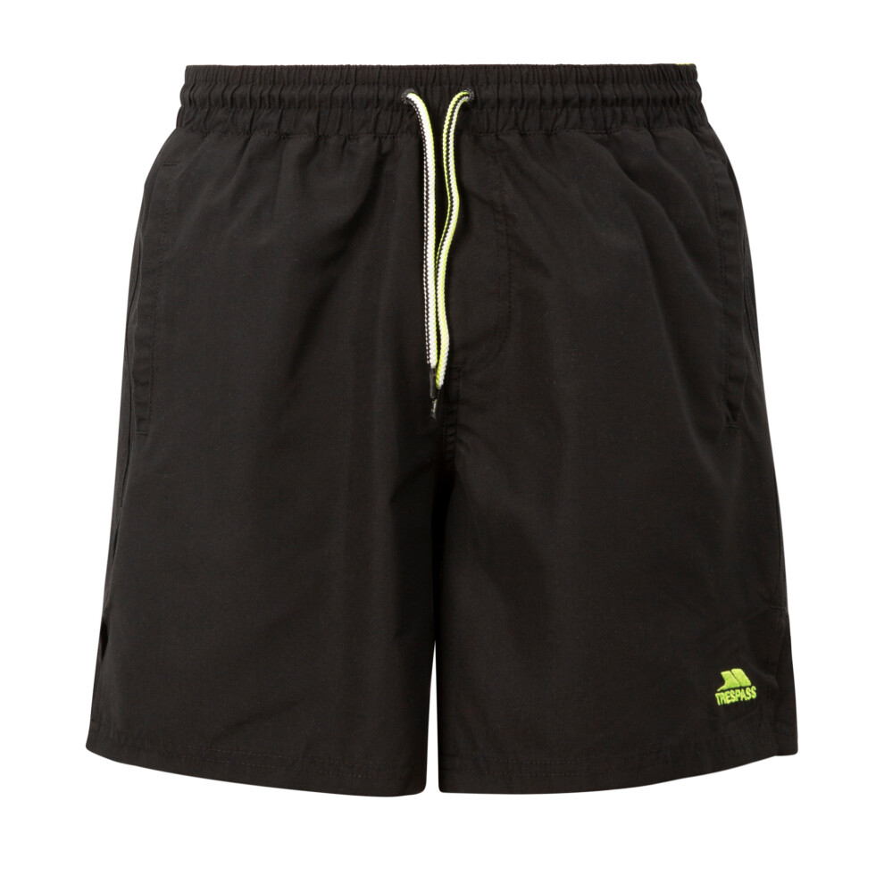 Trespass (L, Black) Mens Granvin Swim Shorts