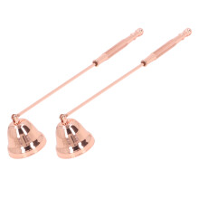 2 Kerzenlöscher Langgriff Glocke Roségold Metall