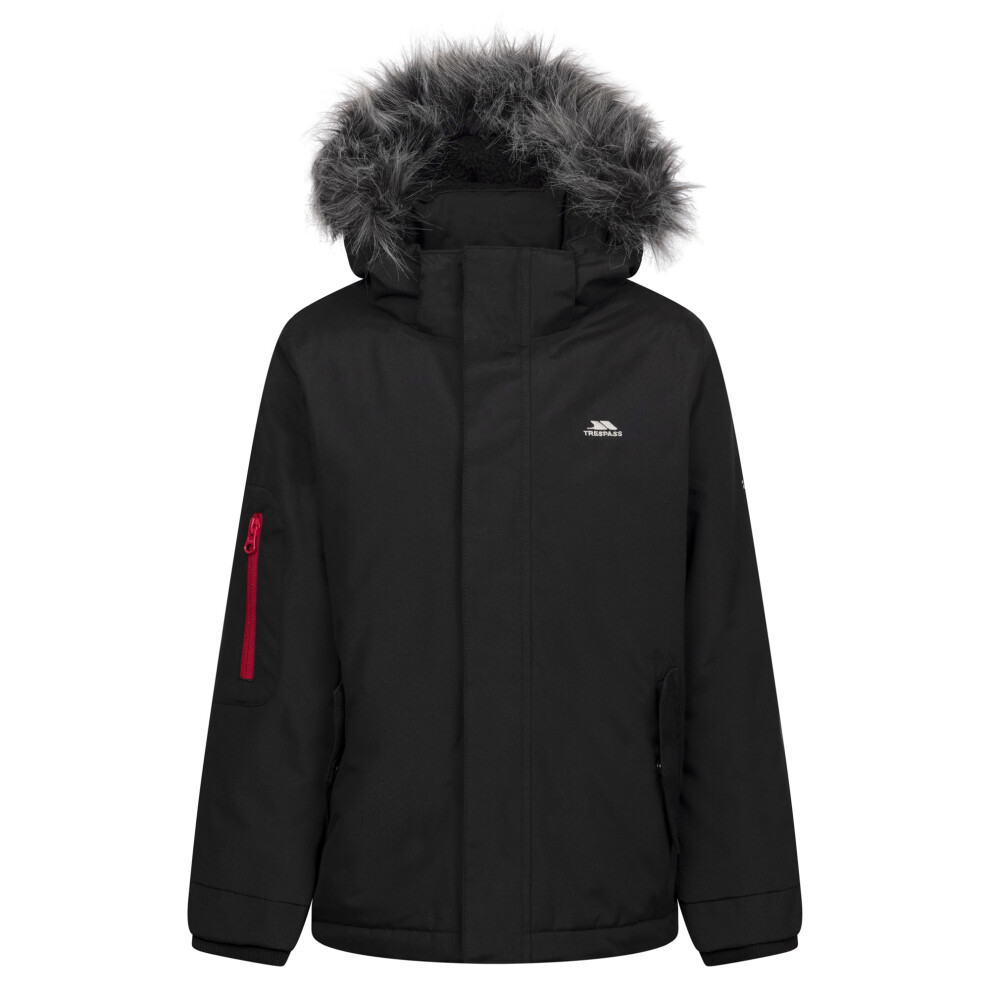 Trespass (9-10 Years, Black) Boys Braddan Padded Raincoat
