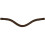(Cob, Brown) Collegiate Leather Curved Raised Browband IV 1