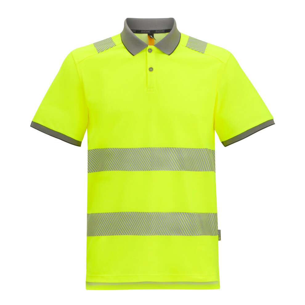 Regatta (M, Yellow) Unisex Adult Polycotton Hi-Vis Polo Shirt