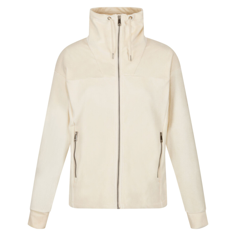 Regatta (14 Uk, Light Vanilla) Womens/Ladies Velour Full Zip Fleece Jacket