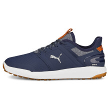 (UK 9.5, Puma Navy/Puma Silver) Puma Golf Mens IGNITE ELEVATE Spikeless Comfort Waterproof Golf Shoes