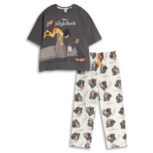 (Large) Disney Short Sleeve Long Leg Pyjama Set (Womens Multicoloured)