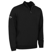 (XXL, Black Ink) Callaway Mens 1/4 Zip Blended Merino Thermal Opti-Dri Golf Sweater