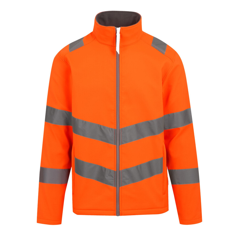 (4Xl, Orange) Regatta Professional Mens 2 Layer Hi-Vis Soft Shell Jacket 5063574900942