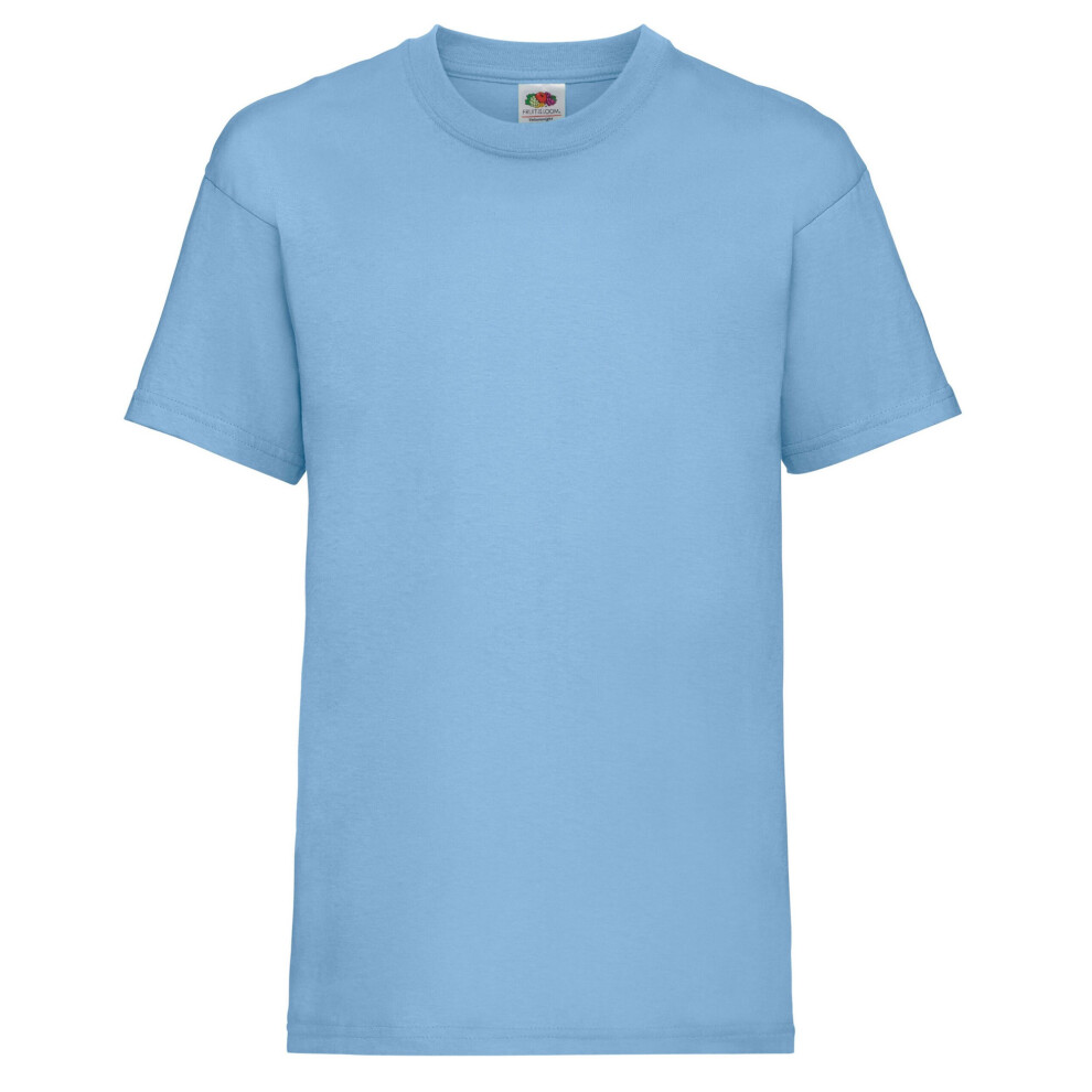 Fruit Of The Loom (12-13 Years, Sky) Childrens/Kids Value T-Shirt