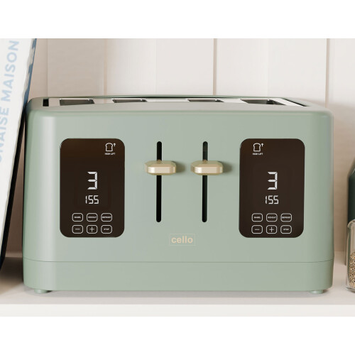 Cello Cello TR186 Digital 4 Slice Toaster Touch Control Wide Slots Bagel Function 2