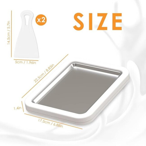 Eisrollenform, Eisrollenformer mit 2 Spateln, Eisrollenplatte für die Eismaschine 1