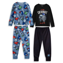 (11-12 Years) Among Us Multi-Pack of 2 Long Sleeve Long Leg Pyjama Set (Boys Multicoloured)