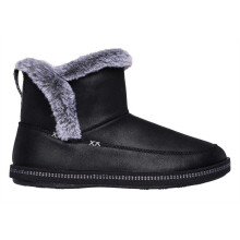 (4 UK, Black) Skechers Womens/Ladies Campfire Flat Slippers