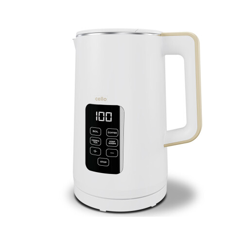 Cello CELLO WHITE Digital Electric Kettle with Temperature Control 1.7L 3Kw Power 1