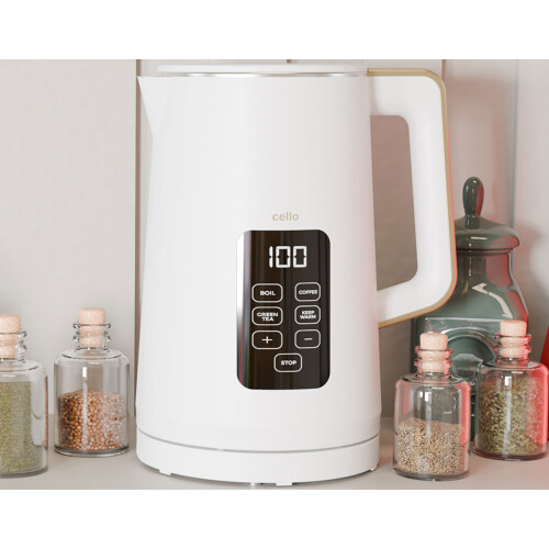 Cello CELLO WHITE Digital Electric Kettle with Temperature Control 1.7L 3Kw Power 2