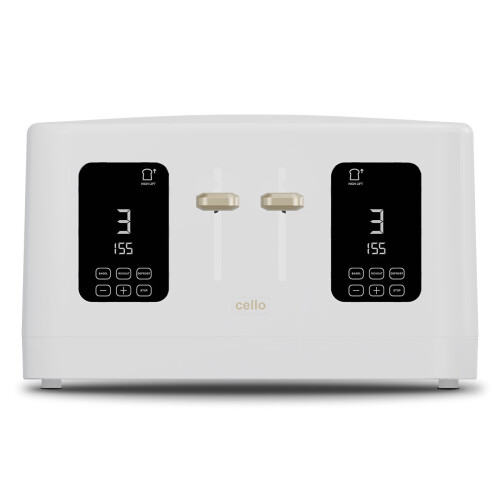 Cello Cello TR186 Digital 4 Slice Toaster Touch Control Wide Slots Bagel Function 1